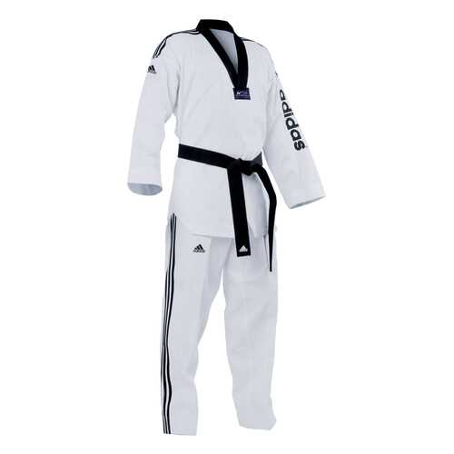 Добок для тхэквондо Adidas WTF Adi-SuperMaster 2 белый с черным воротником 200 см в Спортмастер