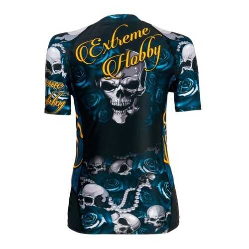 Рашгард с коротким рукавом Extreme Hobby Skull Rose черный, L, 180 см в Спортмастер
