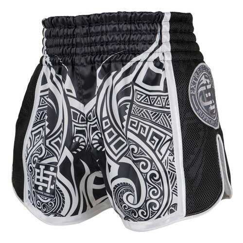 Шорты для единоборств Extreme Hobby Muay Thai Moko черные, XL, 190 см в Спортмастер