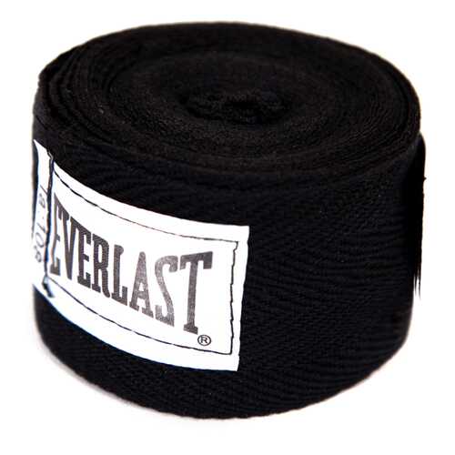 Бинт боксерский Everlast 4455BPU, 2.75м, х/б, черный в Спортмастер