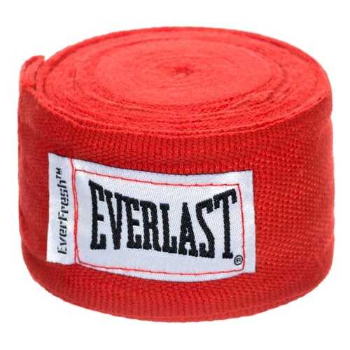 Бинт боксерский Everlast 4463RD, 2.5 м, эластик, красный в Спортмастер