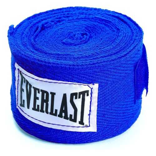 Бинт боксерский Everlast 4465BL, 2.5 м, хлопок, синий в Спортмастер