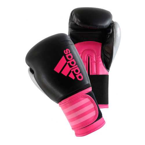 Боксерские перчатки Adidas Hybrid 100 Dynamic Fit черные 8 унций в Спортмастер
