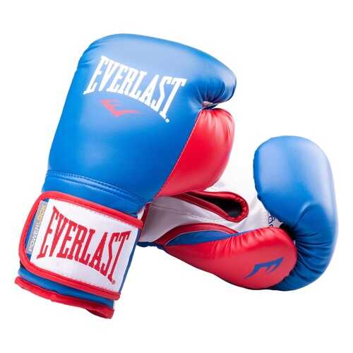 Боксерские перчатки Everlast Powerlock красные/синие 12 унций в Спортмастер