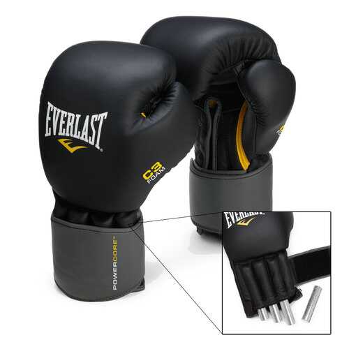 Боксерские перчатки снарядные Everlast Weighted черные 55 унций в Спортмастер