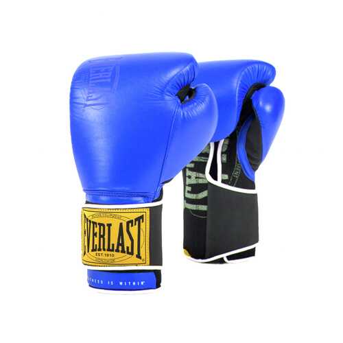 Боксерские перчатки тренировочные Everlast 1910 Classic синие 12 унций в Спортмастер