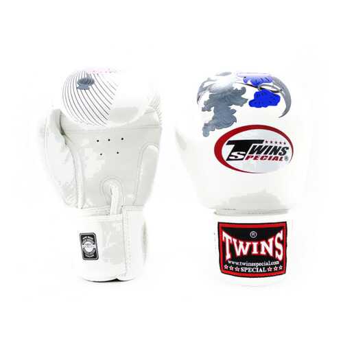 Боксерские перчатки Twins Fancy Boxing Gloves FBGVL3-13 бело-голубые 14 унций в Спортмастер