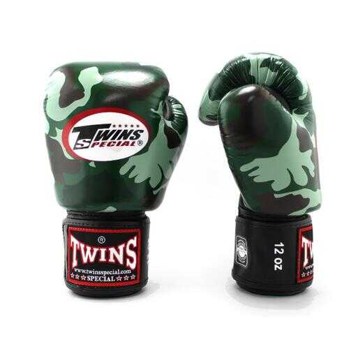Боксерские перчатки Twins Fancy Boxing Gloves FBGVL3-AR зеленые 14 унций в Спортмастер