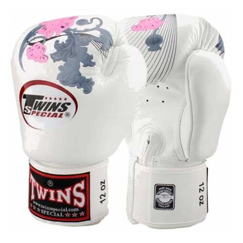 Боксерские перчатки Twins FBGVL3-13 Fancy Boxing Gloves бело-розовые 14 унций в Спортмастер