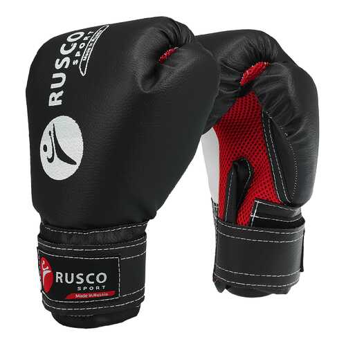 Перчатки боксерские RUSCO SPORT кож.зам. 8 Oz черные RuscoSport в Спортмастер