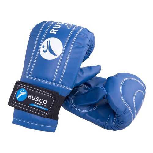 Перчатки снарядные Rusco Sport, кожзам, синий (L) в Спортмастер