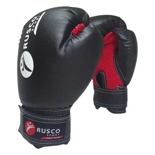 Rusco Перчатки боксерские, 8oz, к/з, черный в Спортмастер