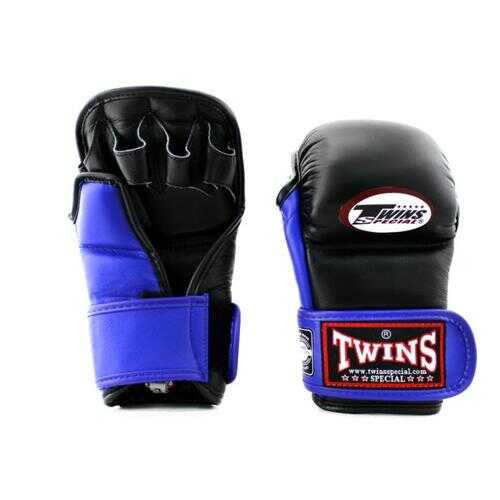 Twins Перчатки MMA Twins GGL1 GRAPPLING GLOVES черно-синие в Спортмастер
