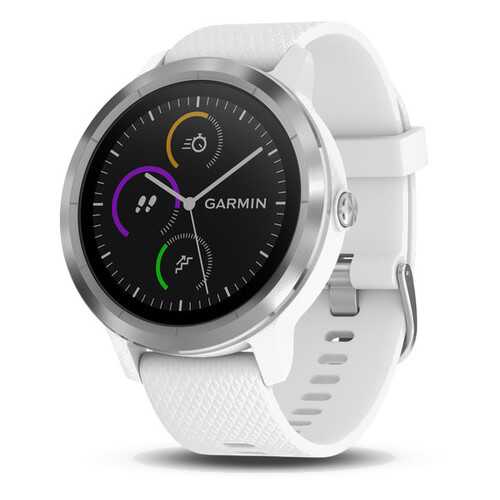 Умные часы Garmin Vivoactive 3 Silicone Steel/White в Спортмастер