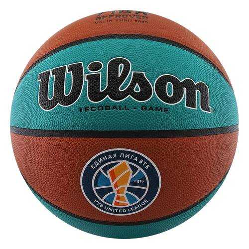 Мяч баскетбольный Wilson VTB Sibur Gameball ECO, 7, коричневый, профессиональный, клееный в Спортмастер