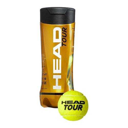 Мяч теннисный Head Tour 3B, желтый в Спортмастер