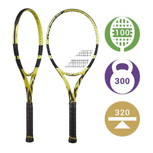 Ракетка для большого тенниса Babolat Pure Aero Plus 2019 DA69 черная/желтая в Спортмастер