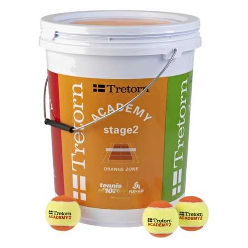 Теннисные мячи Tretorn Academy Stage 2 Orange (Ведро) 72 мяча в Спортмастер
