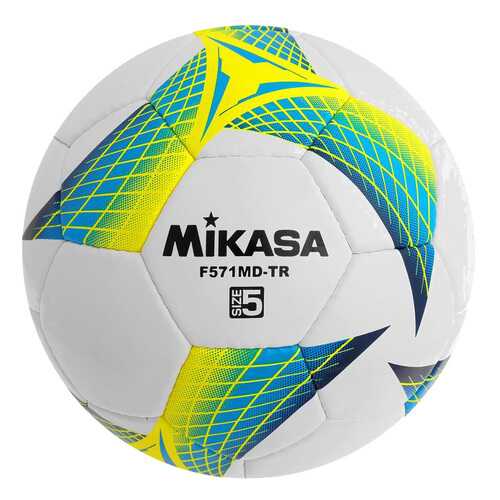 Футбольный мяч Mikasa F571MD-TR-B №5 white/yellow/blue в Спортмастер