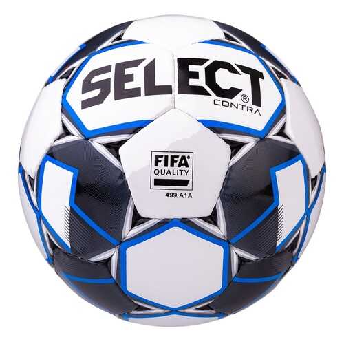 Футбольный мяч Select Contra 812317 №5 white/blue/grey/black в Спортмастер