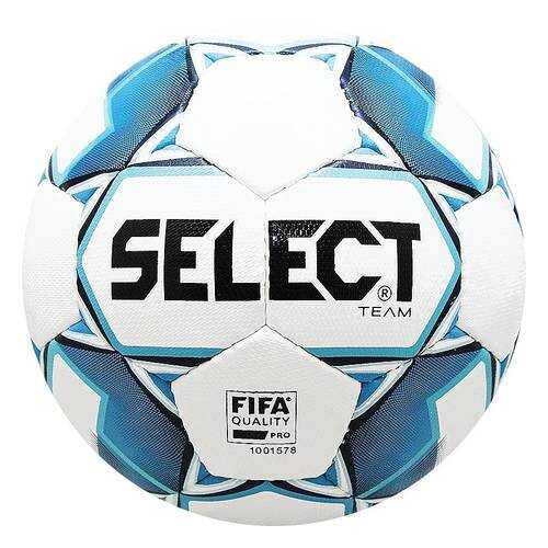 Футбольный мяч Select Team FIFA №5 white/blue в Спортмастер
