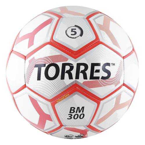 Футбольный мяч Torres BM 300 №5 white/red в Спортмастер