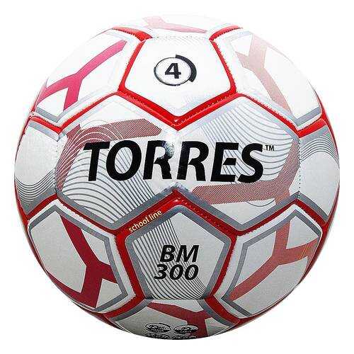 Футбольный мяч Torres BM 300 Любительский №4 white/red в Спортмастер