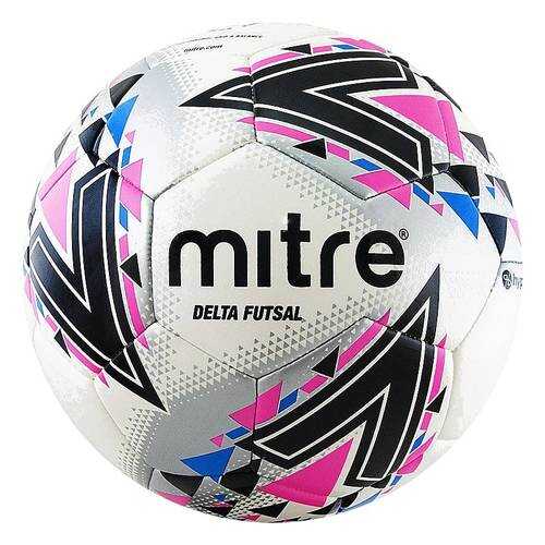 Футзальный мяч Mitre Futsal Delta FIFA PRO HP №4 white/pink/black в Спортмастер