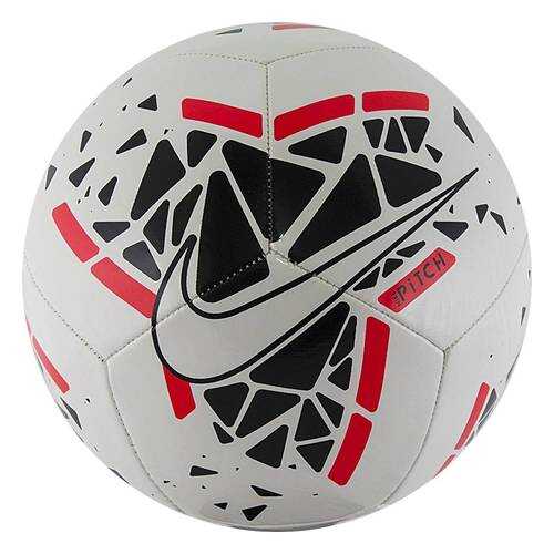 Мяч футбольный Nike Pitch SC3807, 5, белый, любительский, машинная сшивка в Спортмастер