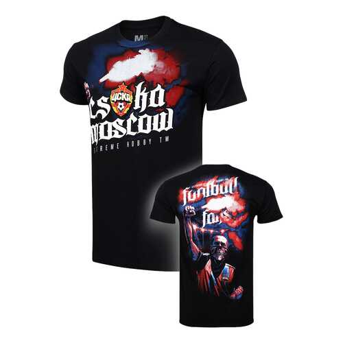 Футболка ПФК ЦСКА Football Fans, черная, XL в Спортмастер