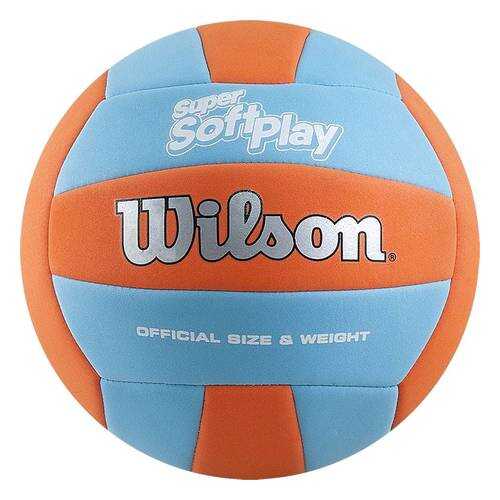 Мяч волейбольный Wilson Super Soft Play 2017, 5, оранжевый, любительский, машинная сшивка в Спортмастер