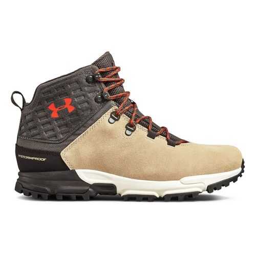 Ботинки Under Armour Brower Mid WP, city khaki/stone/radio red, 10 US в Спортмастер