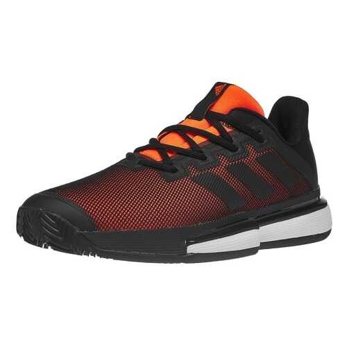 Кроссовки Adidas Solematch Bounce M, core black /core black /solar orange, 44 EU в Спортмастер