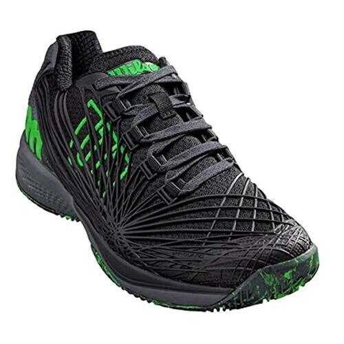 Кроссовки Wilson Kaos 2.0, black/green, 45 EU в Спортмастер