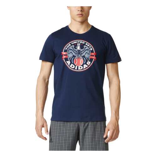 Футболка Adidas AY7081, синий, XL INT в Спортмастер