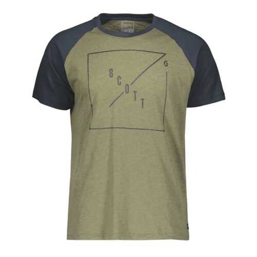 Футболка Scott 30 Casual Raglan, green moss melange/nightfall blue, XL INT в Спортмастер