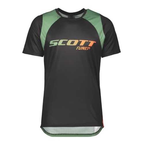 Футболка Scott Trail Vectic, black/dark ivy green, L INT в Спортмастер