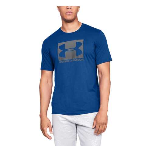 Футболка Under Armour Boxed Sportstyle Graphic Charged Cotton SS, 400 синяя, SM в Спортмастер