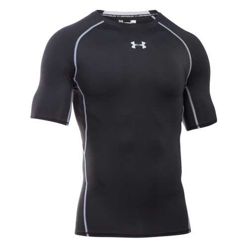 Футболка Under Armour HeatGear Armour Compression SS, 001 черная, XL в Спортмастер