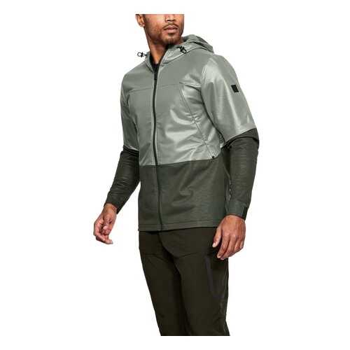 Куртка Under Armour Hybrid Windbreaker Hooded FZ, 492 зеленая, SM в Спортмастер
