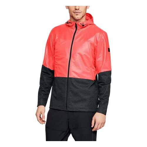 Куртка Under Armour Hybrid Windbreaker Hooded FZ, 986 красная/черная, SM в Спортмастер
