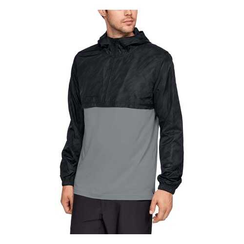 Куртка Under Armour Sportstyle Anorak Hooded Half Zip, 004 черная/серая, LG в Спортмастер