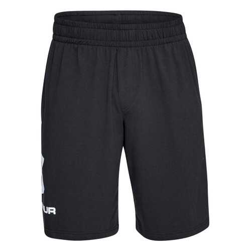 Спортивные шорты Under Armour Sportstyle 25cm Charged Cotton Graphic, 001 черные, SM в Спортмастер