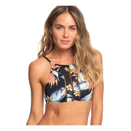 Верх купальника Roxy Dreaming Day ERJX303870, anthracite tropical love, L в Спортмастер