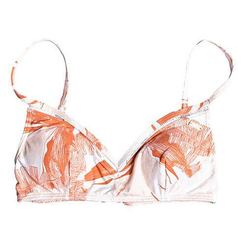 Верх купальника Roxy Tropical Sand ERJX303917, bright white jungle boogie, S в Спортмастер