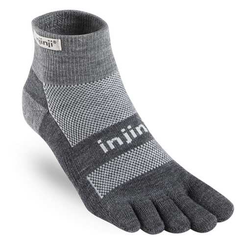 Носки InJinJi Outdoor Midweight Mini-Crew, серые, L в Спортмастер