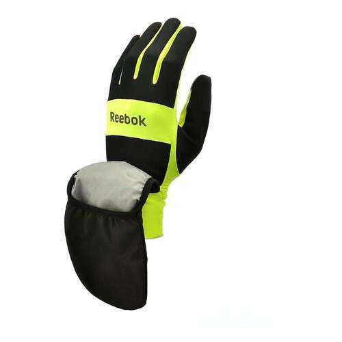 Всепогодные перчатки для бега Reebok RRGL-10134YL желтые L в Спортмастер
