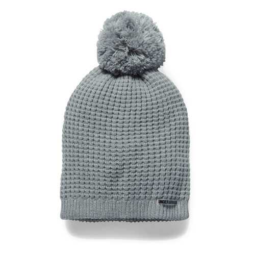 Женская шапка Under Armour Favorite Waffle Pom 1299901-025 2018, серый, One Size (54-58) в Спортмастер