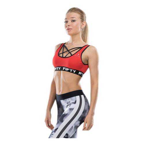 FIFTY Женский бра-топ Zazzle FA-WB-0104-RED, красный - XS в Спортмастер