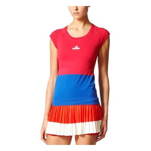 Футболка Adidas BQ3465, красный/синий, M INT в Спортмастер